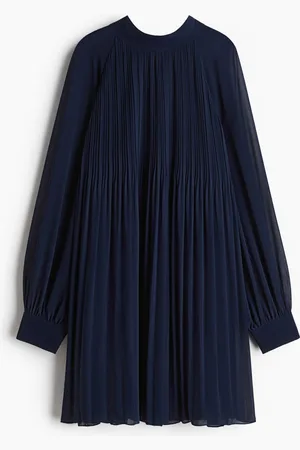 H&M Vestido plisado en chifón