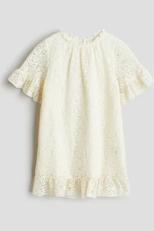H&M Vestido de encaje con olanes