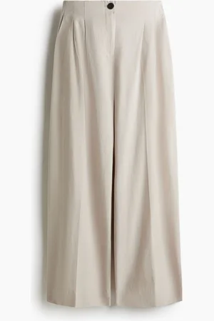 H&M Pantalón ancho en mezcla de lino