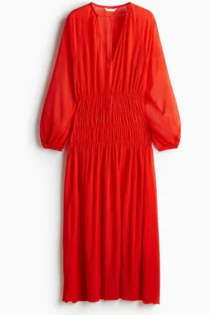 H&M Vestido con punto smock