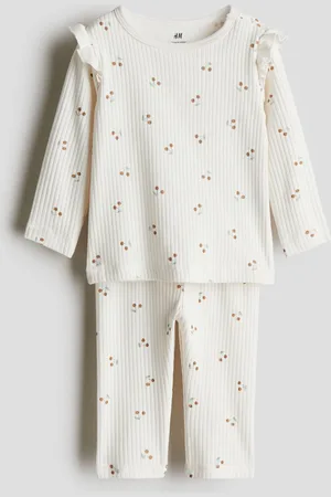 H&M Conjunto de algodón acanalado