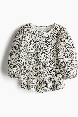 H&M Blusa en mezcla de lino