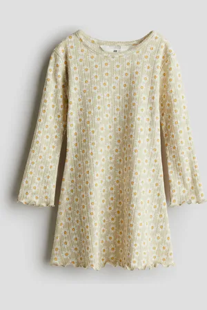 H&M Vestido de manga larga en punto