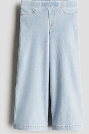 H&M Pantalón ancho con apariencia de denim