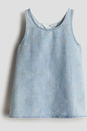 H&M Vestido de denim con aplicaciones