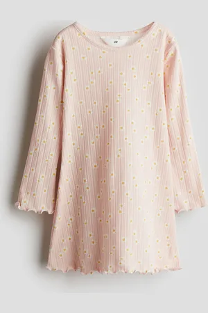 H&M Vestido de manga larga en punto