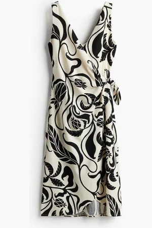 H&M Vestido texturizado con diseño cruzado