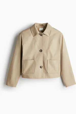 H&M Chamarra con cuello en sarga