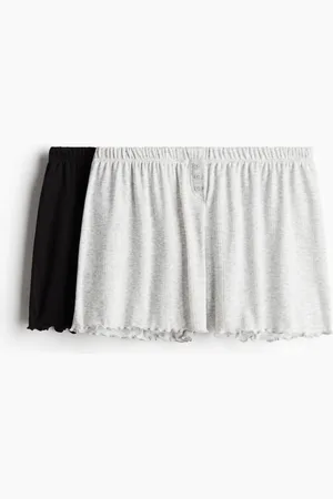 H&M 2-pack Shorts de pijama en pointelle