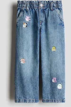 H&M Wide Leg Jeans con diseño