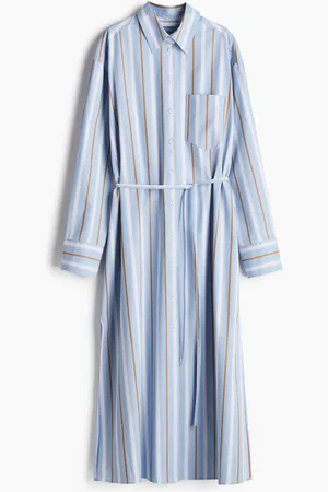 H&M Vestido camisa con cinturón de lazo