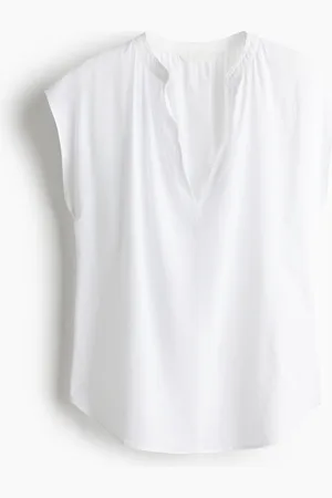 H&M Blusa con cuello banda
