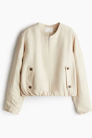 H&M Chamarra bomber en mezcla de lino
