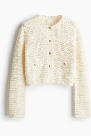 H&M Cárdigan en tejido texturizado