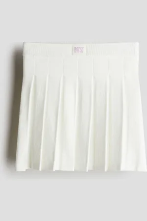 H&M Pleated fine-knit skirt