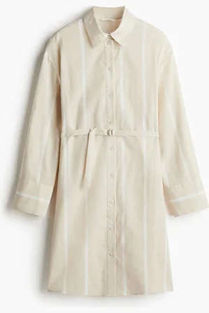 H&M Vestido camisa en mezcla de lino