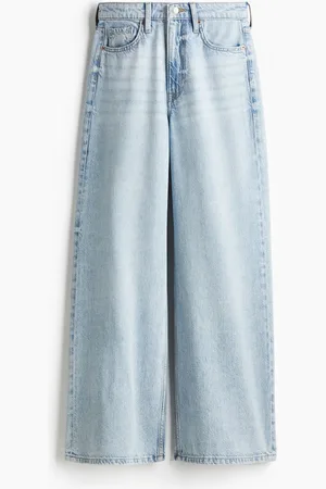 H&M Feather Soft Super Wide Ultra High Jeans
