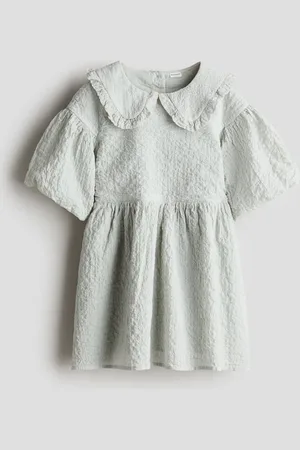 H&M Vestido en seersucker de algodón