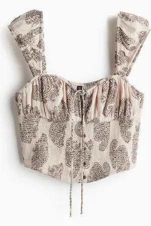H&M Top corset fruncido