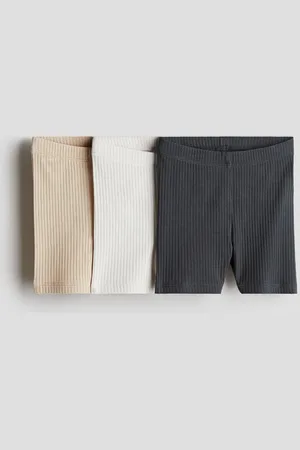H&M 3-pack Shorts biker acanalados