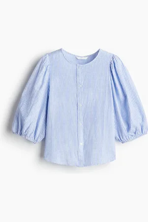 H&M Blusa en mezcla de lino