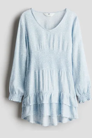 H&M Vestido con punto smock