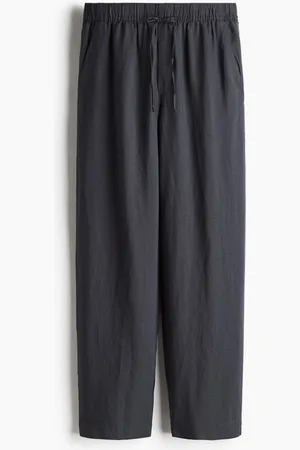 H&M Pantalón en mezcla de lino con cordón de ajuste