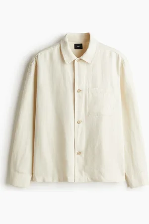 H&M Sobrecamisa Regular Fit en mezcla de lino
