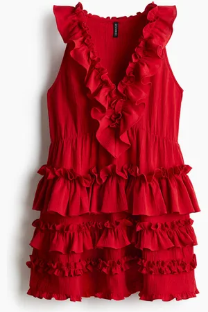 H&M Vestido con olanes