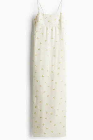 H&M Vestido de tirantes con aplicaciones