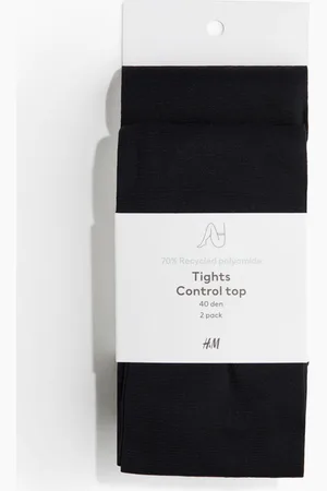 H&M 2-pack Mallas control-top 40 deniers