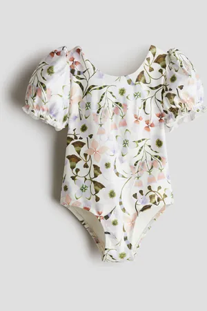 H&M Traje de baño con mangas abombadas