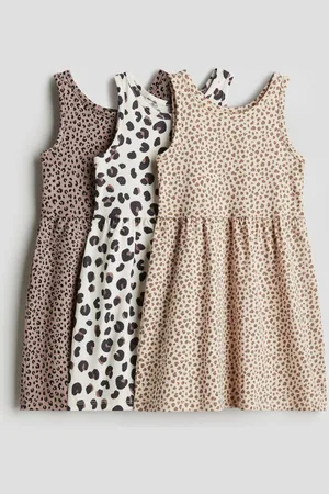 H&M 3-pack Vestidos de algodón con diseño
