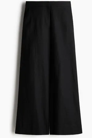H&M Pantalón ancho en mezcla de lino