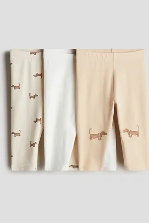 H&M 3-pack de leggings en punto de algodón