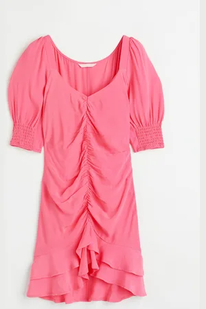 H&M Vestido con mangas abombadas
