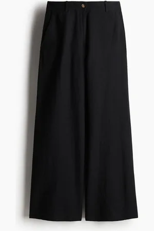 H&M Pantalón ancho en mezcla de lino