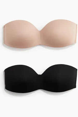 H&M 2-pack Sostenes bandeau con relleno en microfibra