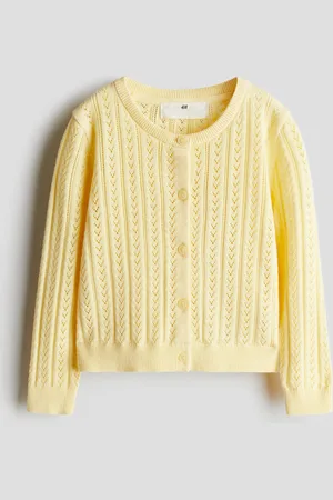 H&M Cárdigan en tejido pointelle de algodón