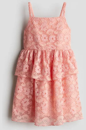 H&M Vestido de encaje con olanes