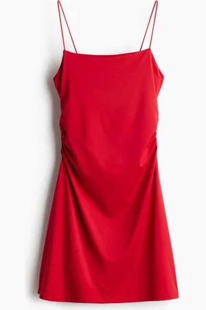 H&M Vestido slip drapeado