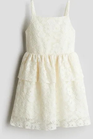 H&M Vestido de encaje con olanes