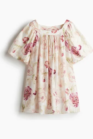 H&M Vestido túnica con mangas globo