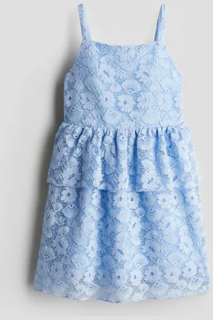 H&M Vestido de encaje con olanes