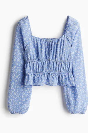 H&M Blusa corrugada