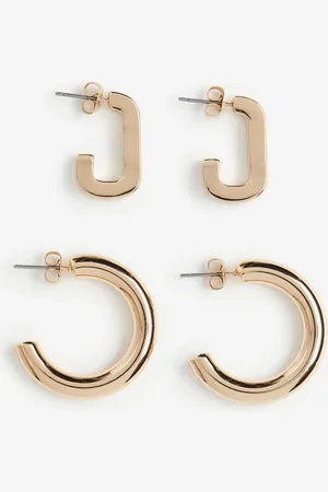 H&M 2 Pares de aretes de aro