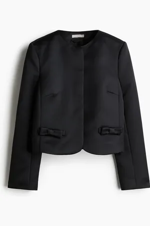 H&M Blazer de satín con moños