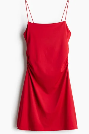 H&M Vestido slip drapeado