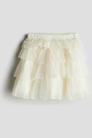 H&M Falda con olanes en organza