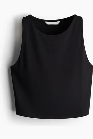 H&M Top corto en microfibra